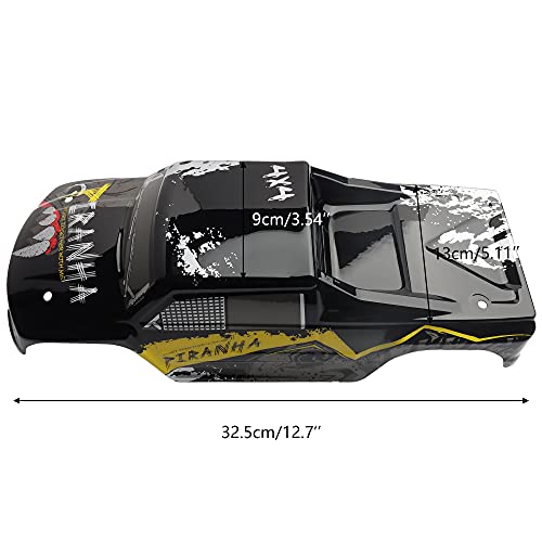PX9200-02 RC Car Shell Body Cover Accessories Spare Parts for 1:10 9200 9200E 9201E 9205E 9206E Trucks 200E 210E Brushless RC Cars(Yellow)