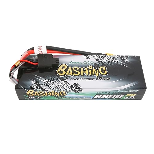 Gens ace G-Tech Bashing 5200mAh 7.4V 35C 2S Lipo Battery Hardcase 24# with XT60 Plug