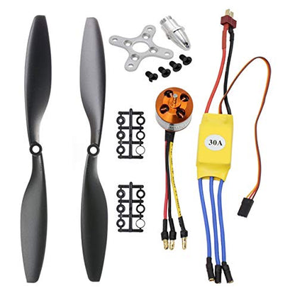 1000KV RC Brushless Motor A2212 13T with 30A Brushless ESC 1045 Propeller CW CCW Accessories Kit Mount for RC Plane F450 550 Quadcopter