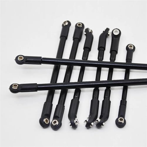 RC Links Linkage Compatible with D110 1/10 RC Crawler Car Model Upgrade Parts Accessorie 8Pcs Aluminum Alloy Link Rod with Ball End Linkage Set