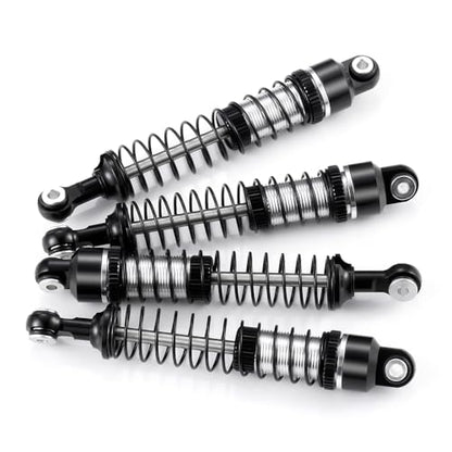 RCLIONS RC Car Shocks 62mm Oil Shock Absorber for 1/18th Redcat Ascent RC Crawler Car Upgrade Parts (Black)