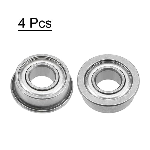 uxcell F686ZZ Flanged Ball Bearing 6x13x5mm Double Shielded Chrome Steel Flange Bearings, 4pcs - size: 6x13x5mm
