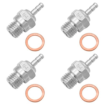 OGRC 4pcs Hot Glow Plug N4 Spark Nitro Engine Parts Replace OS for Traxxas Kyosho HSP HPI Redcat 1/8 1/10 RC Car Truck