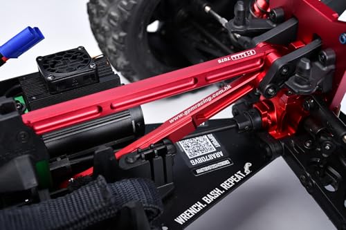 Aluminum 7075 Alloy Front and Rear Chassis Brace for Arrma 1/8 KRATON 6S EXB/KRATON 6S V6 Speed Truck Upgrades - Silver