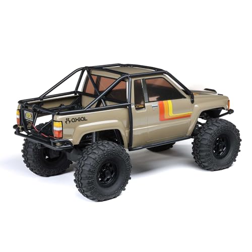 Axial SCX10 III 1987 Toyota SR5 4X4 RC Truck 1/10, Tan | RTR Brushed Rock Crawler, AXI-2062T1, Lipo Battery and Charger Not Included - color: Tan