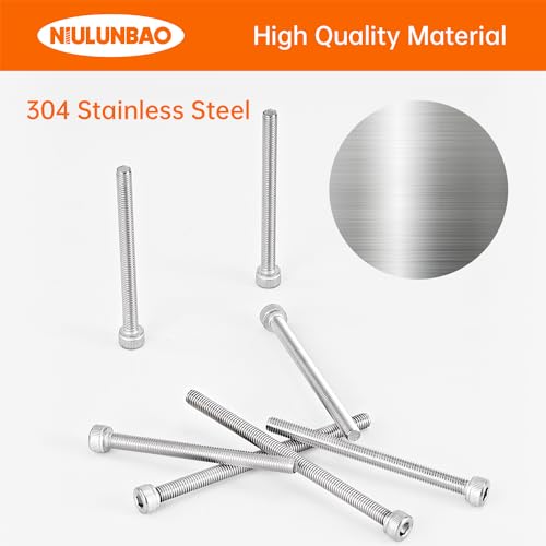 M5 x 60mm 65mm 70mm 75mm 80mm Hex Socket Head Cap Screws Bolts 304 Stainless Steel Allen Hex Drive Metric Machine, Fully Threaded, Assortment Kit 25PCS - size: M5 x 60/65/70/75/80mm (25PCS)