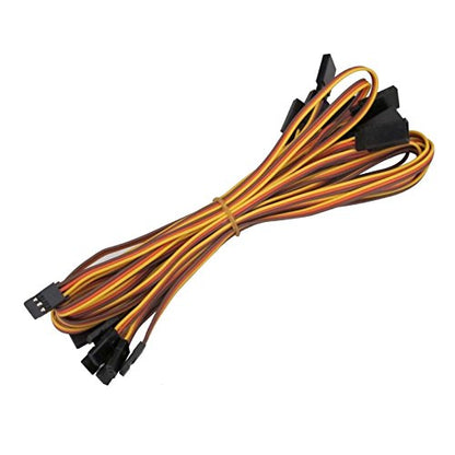 500mm Servo Extension Cord Cable Lead Wire JR 50cm 26AWG (Pack of 10 pcs) - size: 50 cm