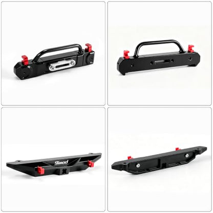 Aluminum Front & Rear Bumper for SCX30 Bronco RC Bumper for 1/30 RC Crawler Upgrades Part - color: Black
