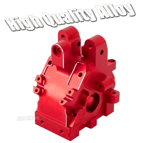 RC Center Gearbox & Front or Rear Transmission Case Upgrades Part for 1/5 Kraton 8S BLX Outcast 8S BLX,Aluminum Alloy Front or Rear Gearbox & Center Transmission Gearbox Hops Up,Red - color: Red - (Gearbox)