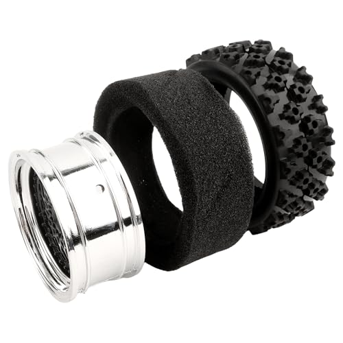 1/10 Scale On Road Rubber RC Tires Wheel Rims 12mm Hex Compatible with Tamiya TT01 TT02 XV01 Traxxas 4 Tec 2.0 Kyosho WR8 Sakura D3 WLtoys 144001 HPI Touring Racing Car