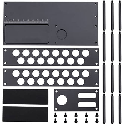 Aluminum RC Screwdriver Organizer – Adjustable Tool Stand for Hex Drivers, Pliers, Body Reamers & Workshop Accessories (Unassembled Kit)