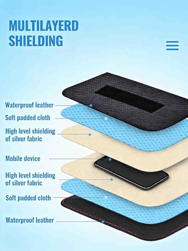 Automotive Faraday Bag for Car Keys, Car Key Cover and Key Fob Protector, Faraday Pouch Blocking RFID Signal, Faraday Bags for Keys Anti-Theft Case (Large Outside (4.13 x 8.26 inches)) - size: Large Outside (4.13 x 8.26 inches)