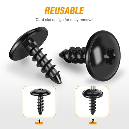 GOOACC 50Pcs Nylon Screw Grommet Kit Fender Liner & Splash Shield Nuts | Compatible for VW Audi Replace 811-807-577-C N90335006 WHT-000-713 N90775001 N10327102 - color: 50Pcs VW Audi Nut Kit Retainers