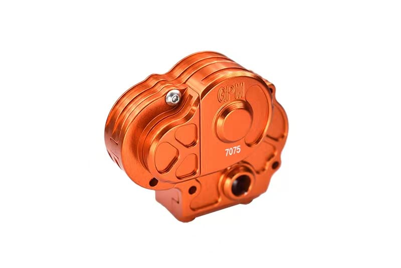 GPM Upgrades Aluminum 7075-T6 Transmission Housing Set for 1/18 UTB18 Capra 4WD Unlimited Trail Buggy（AXI01002） Rc Cars (Orange)
