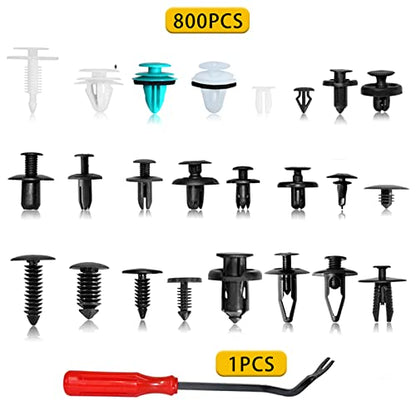 Car Retainer Clips Fasteners Cars Body Kits 24 Most Popular Sizes 801 PCS Car Door Panel Trim Clips Kit 1 Pcs Fastener Remover for Ford GM Toyota Honda Chrysler BMW Benz Nissan Subaru Audi Mazda - size: 801PCS
