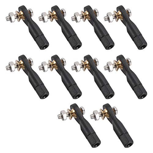 uxcell 10Pcs M3 3.0xL29mm Lever Steering Linkage Tie Rod End Ball Head End with Screws and Nut for RC Robot