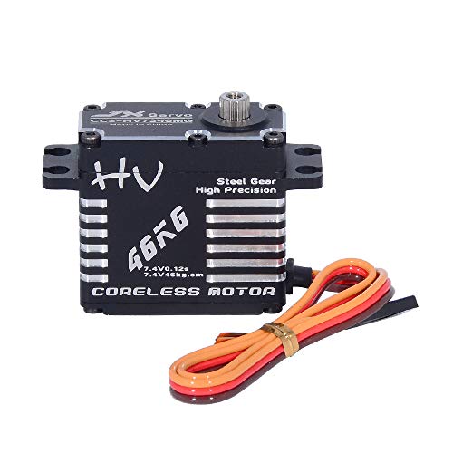 JX Servo CLS-HV7346MG 46KG Coreless Servo Motor 7.4V Digital Servo High Precision Steel Gear Full CNC Servo with 25T Servo Horn