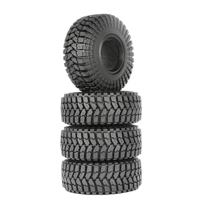 RC Car Tires,WONFAST 4PCS 1.55 inch Mud Wheel Tyre Terrain Crawler Rubber Tires Foam Insert for 1:10 RC Crawler Car for Axial 90069 TF2 D90 CC01 LC70 Tamiya MST JIMNY UTB18(90MM-A) - color: 90mm-a