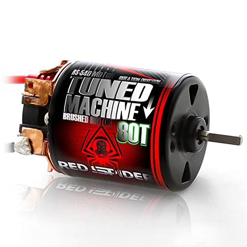 RC Car Motor Waterproof 540 Brushed Motor 15T 25T 35T 45T 55T 80T for 1/10 RC Crawler Car Axial SCX10 Scx24 Traxxas TRX4 AXI03007 90046 D90 Redcat Gen8 RC Monster Short Truck Car Boat (80T) - style: 80T