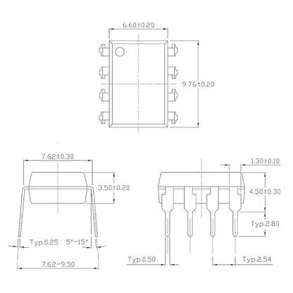 6N136 Optocoupler DIP-8 6N136M 6N136-500E 6N136SDM 6N136DVM High Speed Logic Output Optocouplers 8-Pin (Pack of 10pcs) - style: 6N136