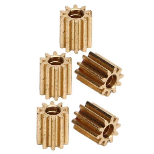SCX24 Overdrive 10T Brass Motor Gear for 1/24 Axial RC Crawler | Brass upgrade overdrive gear set, fits brushed motor, replacement part for Axial SCX24 crawler modification