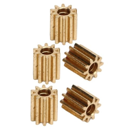 SCX24 Overdrive 10T Brass Motor Gear for 1/24 Axial RC Crawler | Brass upgrade overdrive gear set, fits brushed motor, replacement part for Axial SCX24 crawler modification