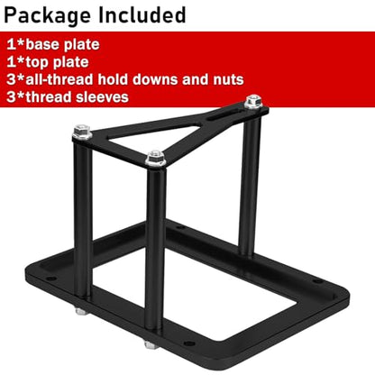 Universal Battery Tray Hold Down Trunk,Battery Relocation Box Billet Aluminum 551181 For Optima Race Racing Mount Red Yellow Blue Top 34M D34M 34 34R 34/78 D34 D34/78 - color: Black