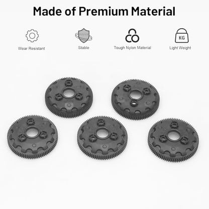 daitoku 48P 86T Spur Gear Transmission Gears RC Upgrade Parts 5Pcs for 1/10 Slash 2WD Rustler Stampede Bandit VXL XL-5 - size: 48P 86T