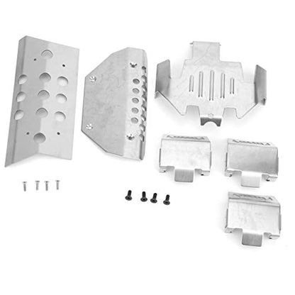 Tbest RC Skid Plate Set, Durable Chassis Armor Protection Axle Guard Kit 6Pcs Brass for Off-Road Racing RC Hobbyists Daily Upgrades