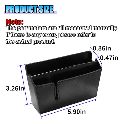 Universal Carbon Fiber Car Storage Box - Multifunctional Cell Phone Holder Auto Dashboard Pocket Organizer with Sticky - Car Interior Accessories for Storing Phone Card Key Pen Coin (Long) - size: Long
