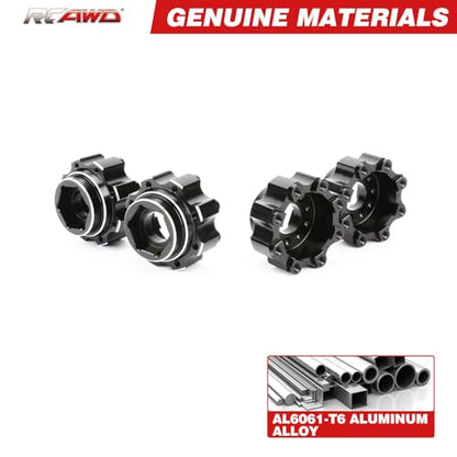 RCAWD for Pro-Line 1/8 8x32 to 17mm 1/2" Offset Aluminum Wheel Hex Adapters Upgrades Parts #PRO635300 - size: 17mm 1/2" Offset