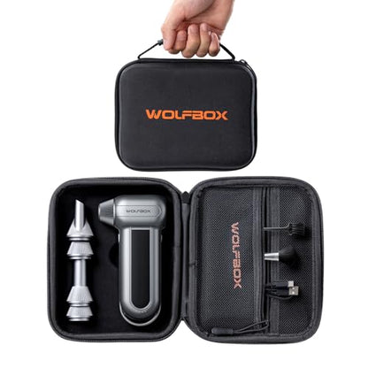 WOLFBOX Hard Carrying Case for MF100 Electric Air Duster [CASE ONLY, Device Not Included], Shockproof Travel Storage Bag for Compressed Air Blower & Accessories, Splash-Proof - size: SB100-MF100