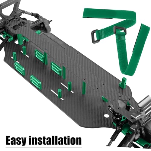 RC Upgrades Parts for 1/10 F0rd F15O Rapt0r R 101076-4,RC Carbon Fibre Chassis Protect Armor Skid Plate Guard Hops Up,Green - color: Green（for 1/10）