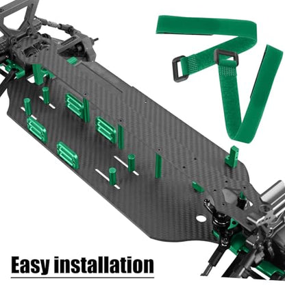 RC Upgrades Parts for 1/10 F0rd F15O Rapt0r R 101076-4,RC Carbon Fibre Chassis Protect Armor Skid Plate Guard Hops Up,Green - color: Green（for 1/10）