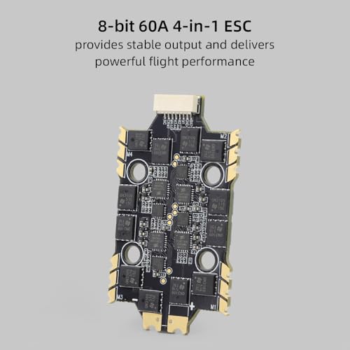 HGLRC 60A 4IN1 6S BLS 2-6S MINI M3 ESC, Supports DShot600/300 Digital Protocols for FPV Racing Drone Freestyle