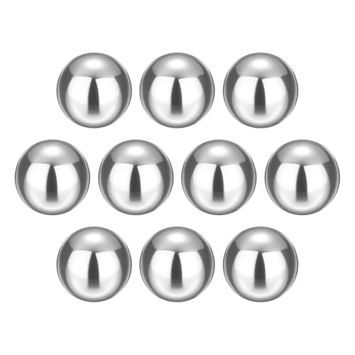uxcell 10Pcs 20mm Bearing Balls, Solid Carbon Steel G1000 Precision Balls for Bearings Bicycles Casters Automotive Part and DIY (Mirror Polished) - size: 20mm