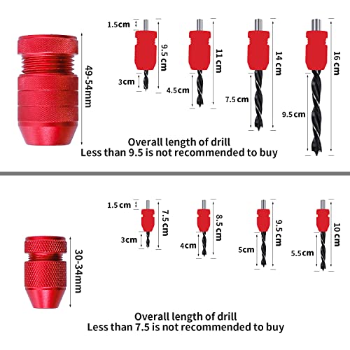 RUITOOL Drill Bit Stop Collar Set, Adjustable Drill Bit Depth Stop, 2 Pcs | Aluminum alloy, protective inner liners, adjustable for 5/64"-3/16" and 15/64"-7/16" bits, depth control for repeat drilling