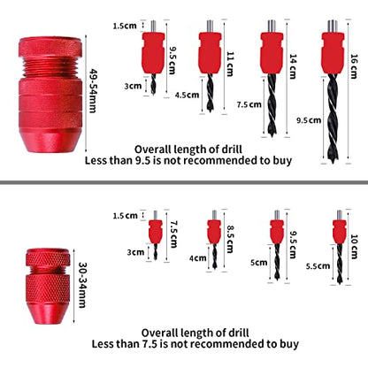 RUITOOL Drill Bit Stop Collar Set, Adjustable Drill Bit Depth Stop, 2 Pcs | Aluminum alloy, protective inner liners, adjustable for 5/64"-3/16" and 15/64"-7/16" bits, depth control for repeat drilling