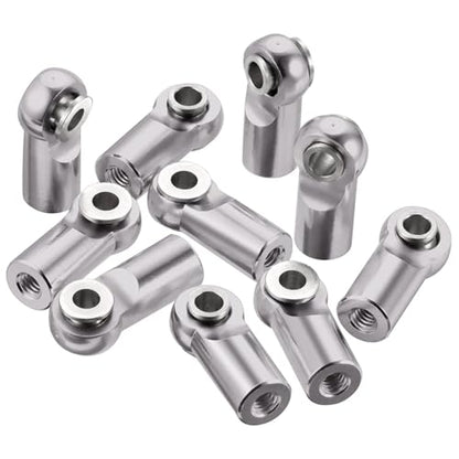 10Pcs/Set Metal M2.5 Link Tie Rod End Ball Joint for RC Model Car Boats Airplane Linkage Tie Rod End Ball Replacement Parts RC Tie Link Rods(Gray) - size: Gray
