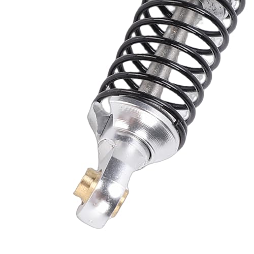 Aramox RC Shock Absorbers, 59mm Threaded 18 Adjustable Shock Absorbers Oil Damper for 1/18 RC Crawler Silver