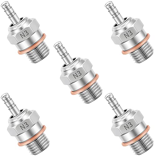 5Pcs Hot Glow Plugs No.3 N3#3 70117H Spark Nitro Engine Parts Replace OS for Traxxas Losi HPI Redcat HSP Himoto RC Car Truck Buggy