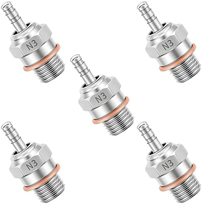 5Pcs Hot Glow Plugs No.3 N3#3 70117H Spark Nitro Engine Parts Replace OS for Traxxas Losi HPI Redcat HSP Himoto RC Car Truck Buggy