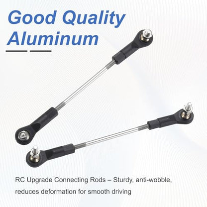 MECCANIXITY 2Pcs Adjustable Turnbuckles Camber Link, 84-94mm Turnbuckle Rod Steering Servo Linkage with M3 Ball Head Rod Ends for RC Car Replace Parts - size: 84-94mm