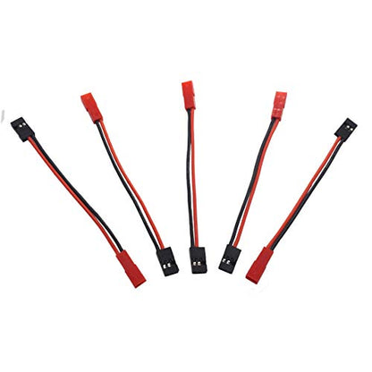 10Pack ShareGoo 10CM 20AWG JST Female Plug to JR Male Servo Receiver Connector Adapter Cable for RC Car FPV Boat Lipo Battery RC Car Led Lights Cooling Fans
