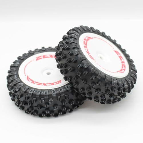 Rubber Front Tire Wheel Tyre Replacement RC Parts for WLtoys 124008 1/12 4WD RC Car - color: Front Tire