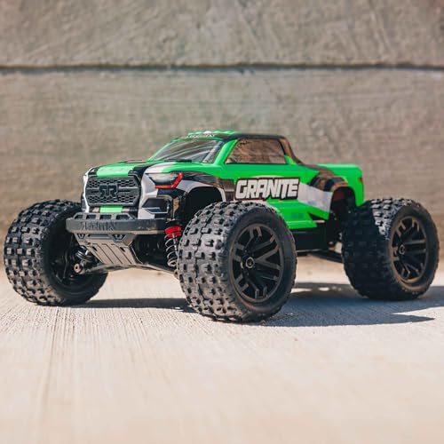 ARRMA 1/18 Granite GROM MEGA 380 Brushed 4X4 Monster Truck RTR, Green | RC Truck, Includes Battery & Charger, ARA2102T3 - color: Green