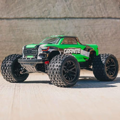 ARRMA 1/18 Granite GROM MEGA 380 Brushed 4X4 Monster Truck RTR, Green | RC Truck, Includes Battery & Charger, ARA2102T3 - color: Green