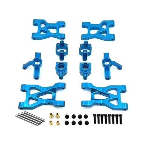 RC Steering Knuckle Block for WLtoys 104072 1/10 Metal Front and Rear for Swing Arms Pull Rod Steering Cup C-for Seat Set RC Car Upgrade Accessories(Blue) - size: Blue