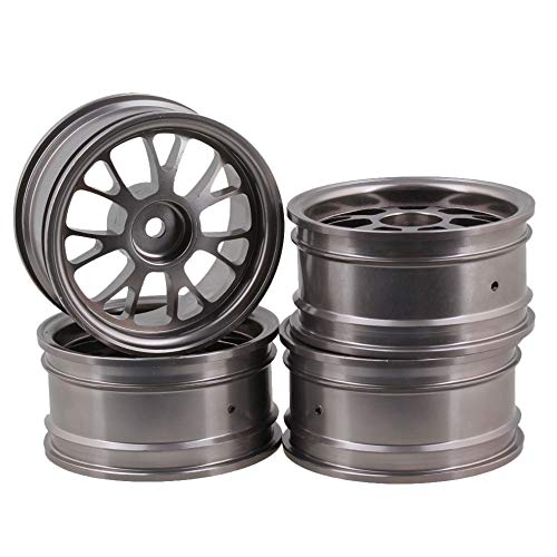 Mxfans 4Pcs Titanium Y-Shape Aluminum Alloy Wheel Rims for RC 1:10 On-Road Car