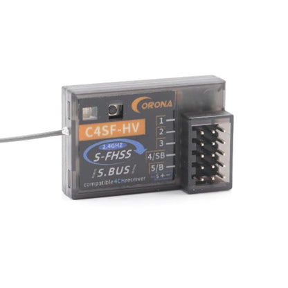 Corona C4SF C4SF-HV 2.4GHz 4 Channels S-FHSS/FHSS SBUS Compatible Receiver for FUTABA S-FHSS FHSS 3PV/7PX/4PLS/4PV/7PX/4PX etc Models Parts (C4SF-HV) - style: C4SF-HV